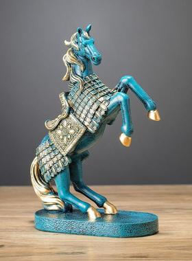 工厂中式客厅玄关酒柜马摆件装饰工艺品办公室摆设乔迁开业礼