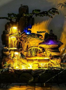 大型室内室外假山流水景观喷泉别墅花园庭院阳台山水盆景瀑布鱼池