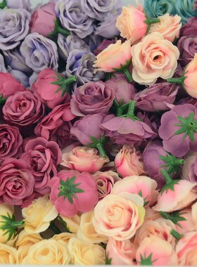 10/50/100pcs 2.5cm Mini Silk Artificial Rose Flower Heads Fo