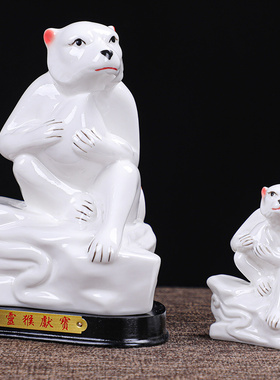 陶瓷十二生肖摆件全鼠牛虎兔龙蛇马羊猴鸡狗猪家居招财工艺品