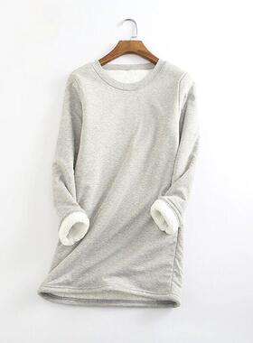 Autumn Winter Velvet Warm Tops Women Thick Fleece Sweatershi
