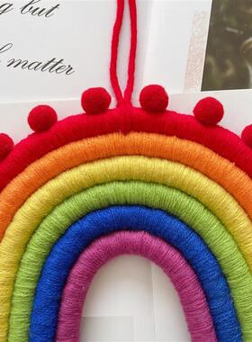 Decorative pendant woven rainbow pendant