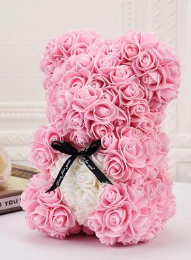 50/100/200Pcs Teddy Bear of Roses 3cm PE Foam Rose Head Arti