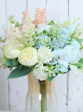 Roses Artificial Flowers White Silk Peony High Quality Sky B