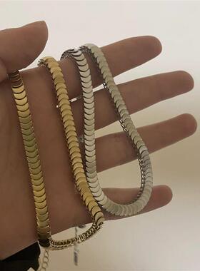 ins style all-match stacking textured metal thick chain high