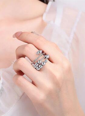 2024 Fashion Beads Anxiety Ring Fidget Spinner Rings Korea C