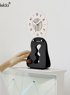 Mndeld办公桌面座钟书房卧室摆件客厅电视柜酒柜创意时钟装饰品