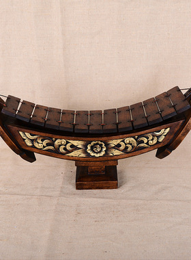 泰国工艺品 东南亚家居饰品摆设复古木船型雕花木雕摆件 木琴