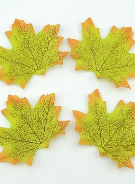 100Pcs Artificial Silk Maple Leaves For Home Wedding Party D