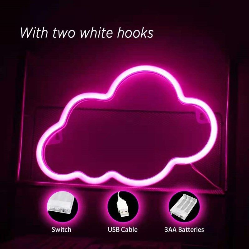 云朵霓虹灯USB电池用卧室内氛围灯酒吧挂饰字母灯造型灯装饰灯,淘宝优惠券,粉丝福利购,淘宝优惠卷