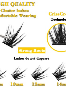 Kimcci 36 Segmented False Bundles Eyelashes Bundles Natural