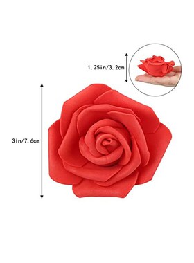 30/50/100pcs Artificial PE Foam Rose Flowers Heads 7CM Bride