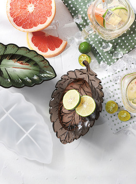 DIY Leaf Saucer Crystal Epoxy Resin Mold Leaf Storage Tray S
