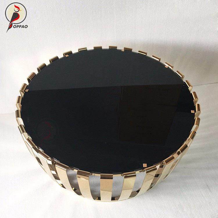 欧式客厅圆形茶几i不锈钢大理石整装简约金属咖啡桌创意角几边几,淘宝优惠券,粉丝福利购,淘宝优惠卷