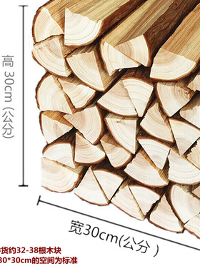手工原生态香杉柴火壁炉厨柜装饰背景墙摆设真实原木新房旺宅兴财