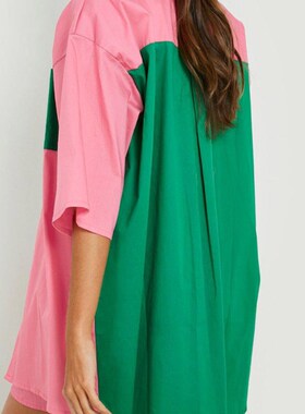 New 2022 summer casual suit womens color blocking medium sl
