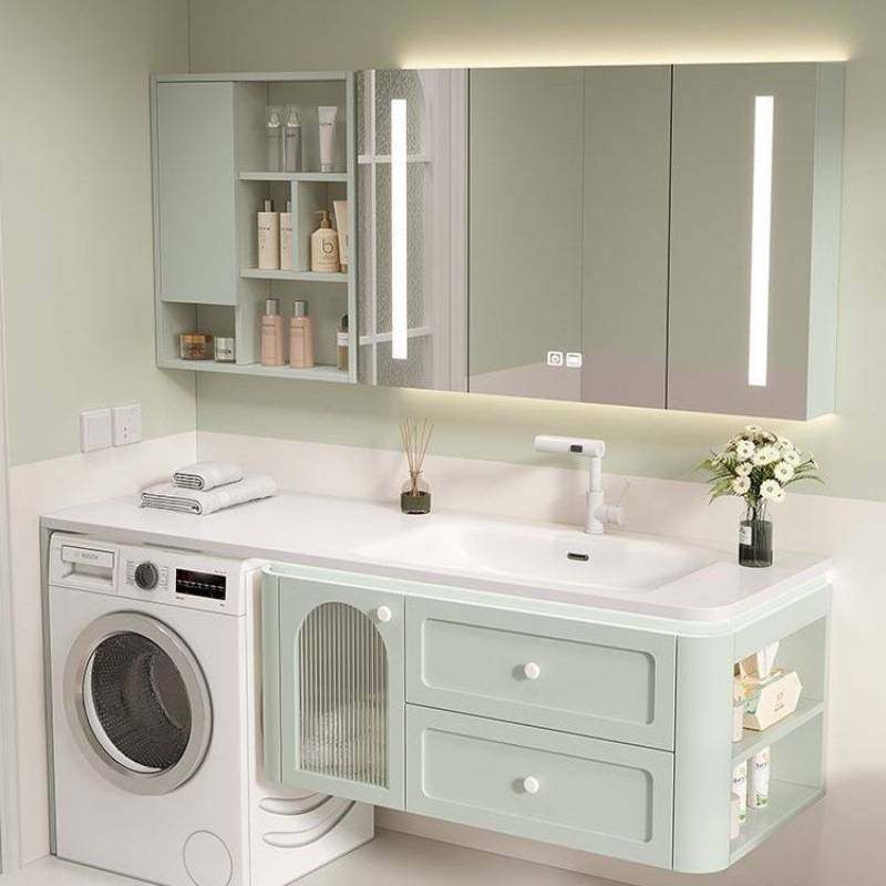 法式橡木浴室柜洗衣机柜岩板阳台一体卫生间洗漱台组合洗脸盆,淘宝优惠券,粉丝福利购,淘宝优惠卷