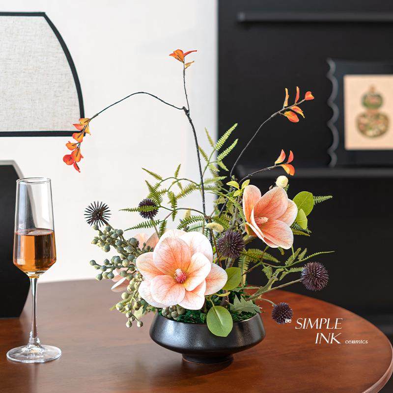 仿真玉兰假花绢花摆设客厅办公室绿植盆栽桌花摆件餐桌家居装饰花,淘宝优惠券,粉丝福利购,淘宝优惠卷