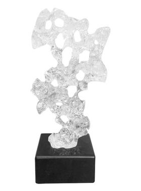 创意透明太湖石摆件新中式风格树脂抽象雕塑摆件软装桌面家居饰品