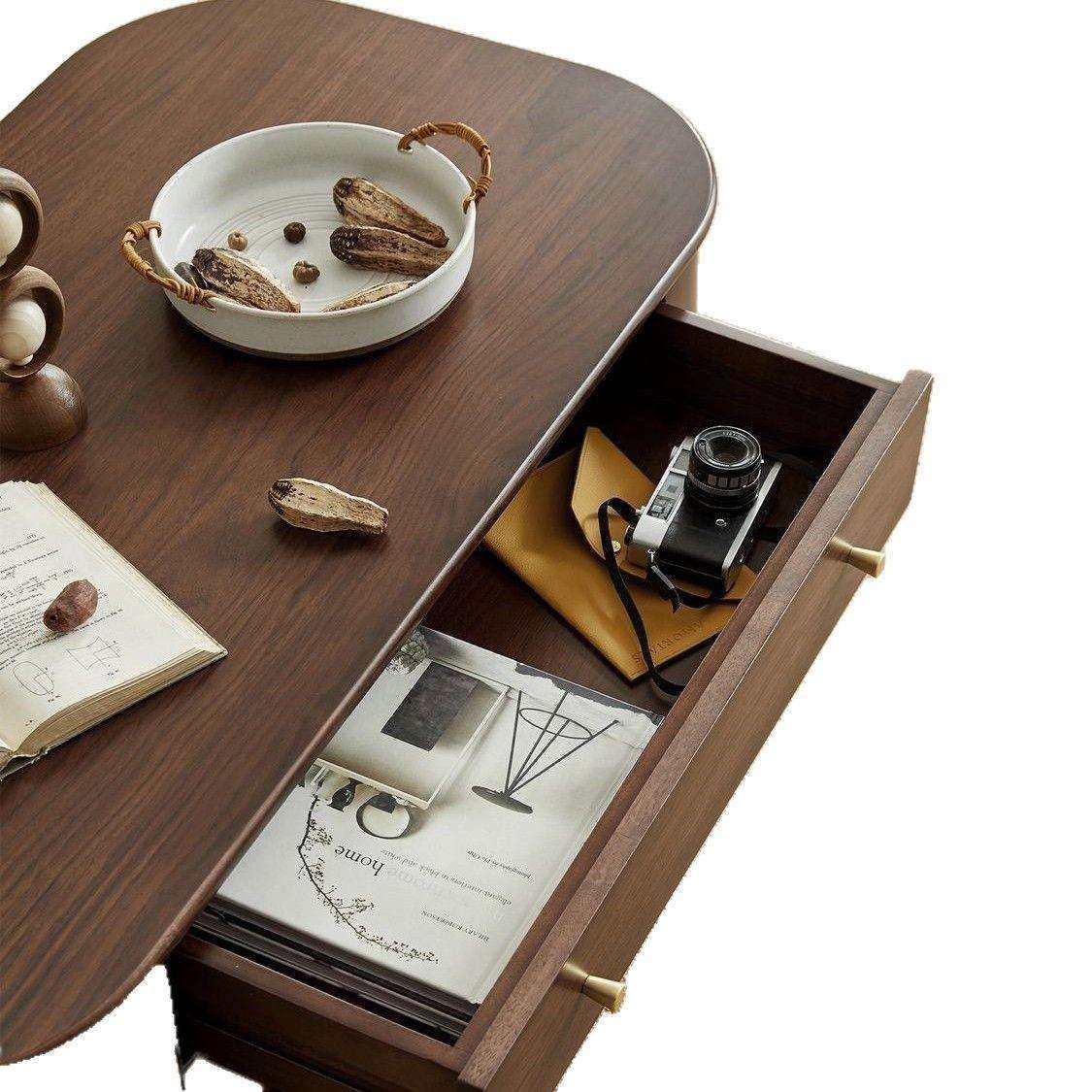 全实木茶几美式轻奢椭圆形小户型简约客厅抽屉收纳茶桌电视柜组合,淘宝优惠券,粉丝福利购,淘宝优惠卷