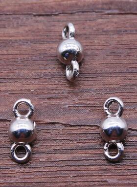 WYSIWYG 40pcs Small Ball Pendant Connector Charms Diy Alloy