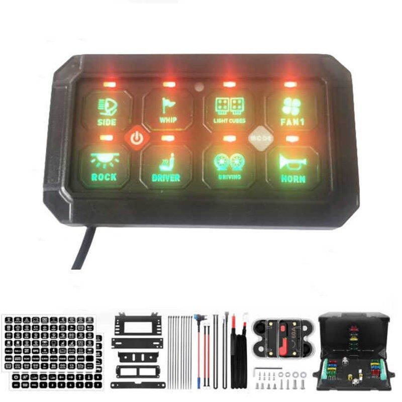 汽车射灯六路遥控改装集成开关越野车坦克300大功率LED八路控制器,淘宝优惠券,粉丝福利购,淘宝优惠卷