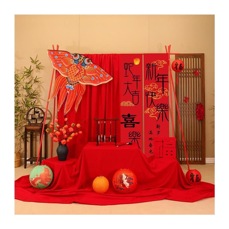 20国潮风背景墙装饰摆件公司店铺学校元旦活动古风新年场景布置,淘宝优惠券,粉丝福利购,淘宝优惠卷
