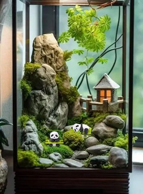 Panda Mini Figurines Miniature Panda Microo Landscape Orname