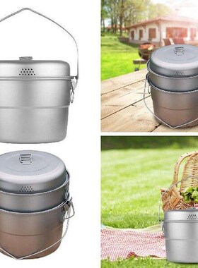 Camping Hanging Pot Soup Pot 5.5 L Capacity Stockpot