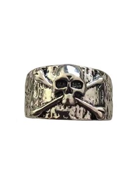 Mens Punk Skull Ring Retro Alloy Finger Ring for Male