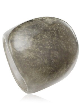 Retro Simple Geometric Resin Ring Ins Cold Style Japanese Ko