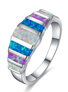 Elmosa Accessories Fashion Hand atinum Rectangle Orbo Ring M