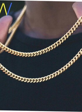 Punk Stainless Steel Necklace for Men Women Gold Chain 2021