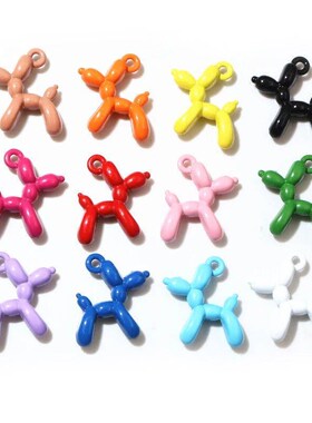 10pcs 19x14mm 3D Balloon Dog Metal Charms Pendant Multi-colo