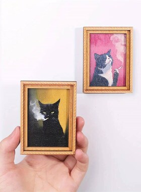 1pc Cute cat refrigerator magnet - Adorable black and white