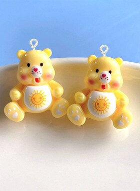 10Pcs/Lot Resin Simulation Cute Little Bear Charm Pendant Fo