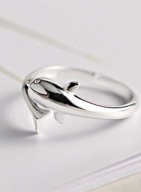 Romantic Dolphin Love Open Ring  Dolphin Ring