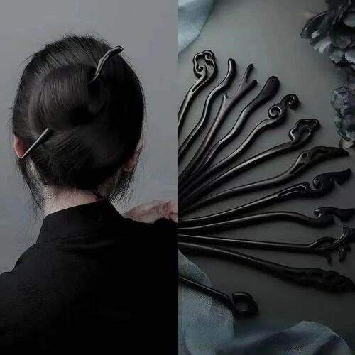 AISHG Retro Hair Clips Pins Women Wood Hair Sticks Natural - 图1