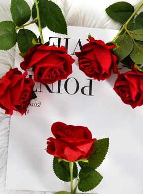 51cm Artificial Flower Flannel Rose Fake Flower Wedding Home