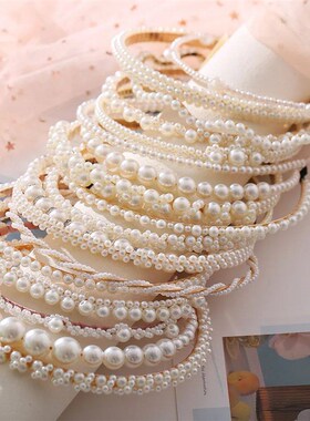 Yobest Fashion 2023 New Elegant Full Pearls Hairbands for Wo