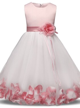 Flower Girl Baby Wedding Dress Fairy Petals Childrens Cloth
