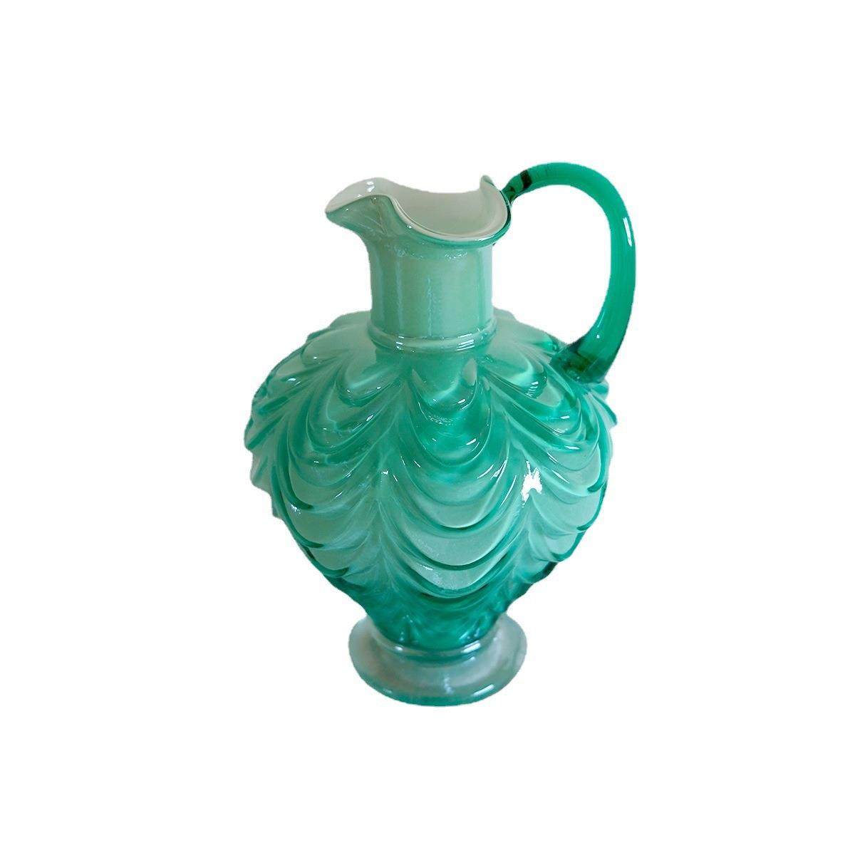 中古风格绿色帷幔单耳水升花瓶 水罐家居装饰摆件,淘宝优惠券,粉丝福利购,淘宝优惠卷