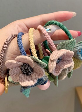2023 Hot Korean Version Of The New Rose Flower Head Rope Gir