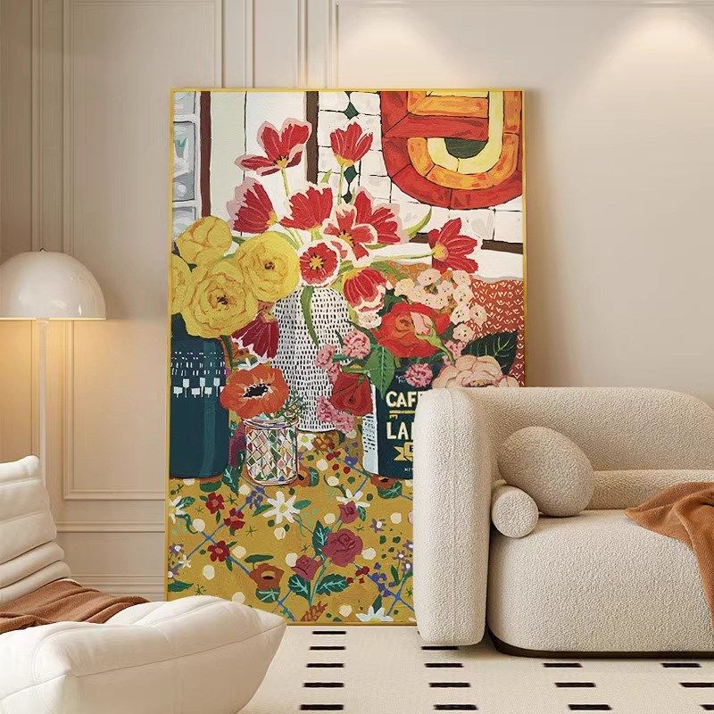 美拉德玄关过道挂画油画客厅沙发背景墙装饰画高级感桌面摆画壁画,淘宝优惠券,粉丝福利购,淘宝优惠卷