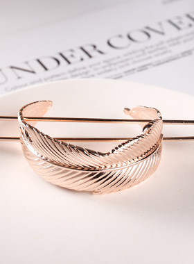 Hair s Feather Bun Cuff Leaf HairPin Set Women Unique Weddin