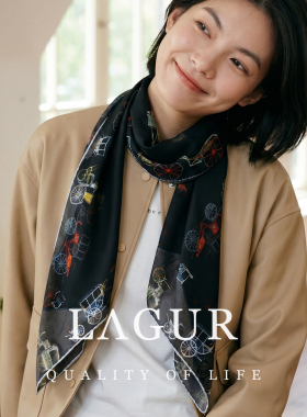 Lagur桑蚕丝丝巾女复古马车飘带