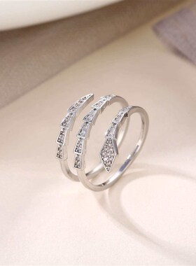 New multi-layer zircon ring multi-row ring ladies vintage op