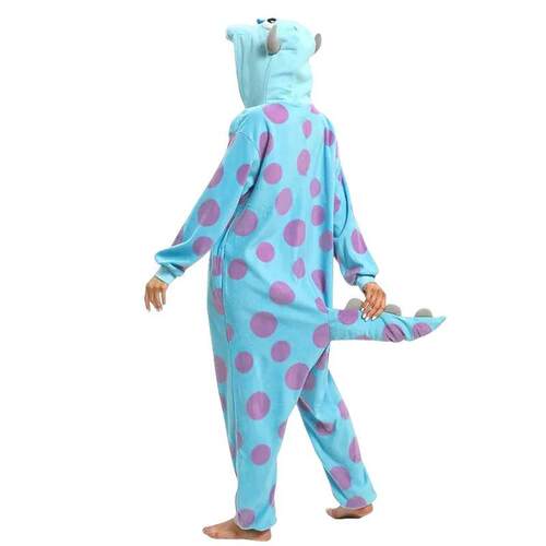 Polar Fleece Sullivan Mike Wazowski Monster Kigurumi Adults - 图1