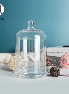 尚美手工香薰玻璃烛台耐热玻璃熄灯罩家居蜡烛摆件创意防风罩