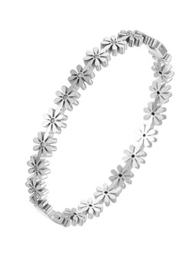 钛钢手镯小雏菊花高级感不锈钢首饰品夏季不掉色女跨境不锈钢手饰